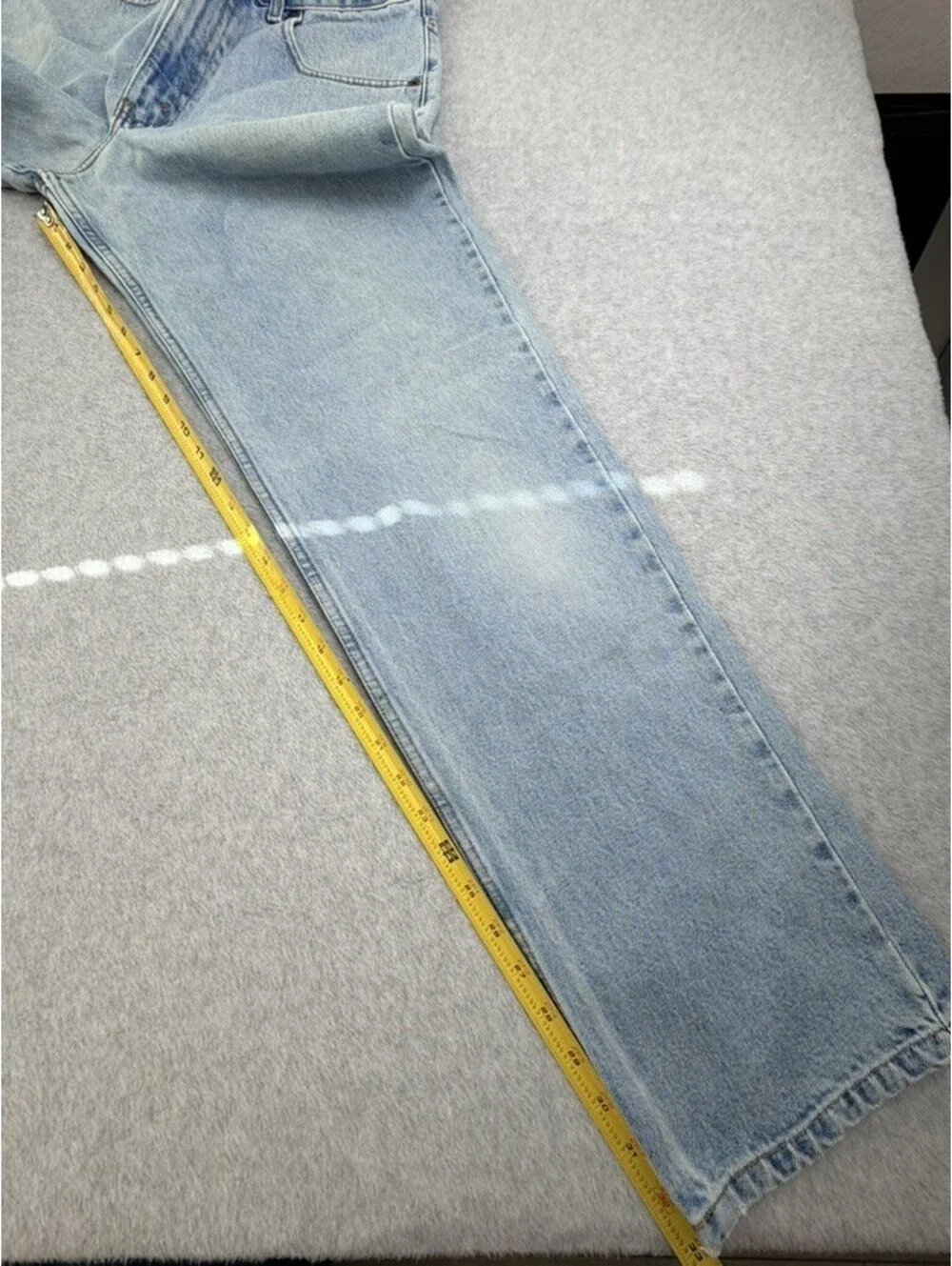 Arizona Jean Co Mens Jeans W31 L29 Light Wash Blue Relaxed Fit Straight Denim